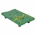 Vestil Green Plastic Dolly With Pull Rope 500 lb Capacity 18 x 30 POS-1830-ROPE